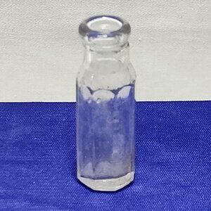 Owens Apothecary Medicine Eight-Sided Bottle Clear Circa 1900s Antique Vintage